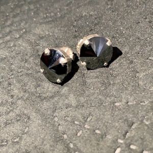 SABIKA Black Large Stud Earrings